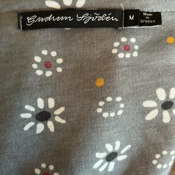 Gudrun Sjoden “Oolong” Jersey Dress, Gray Print, Size Medium - Picture 8 of 10